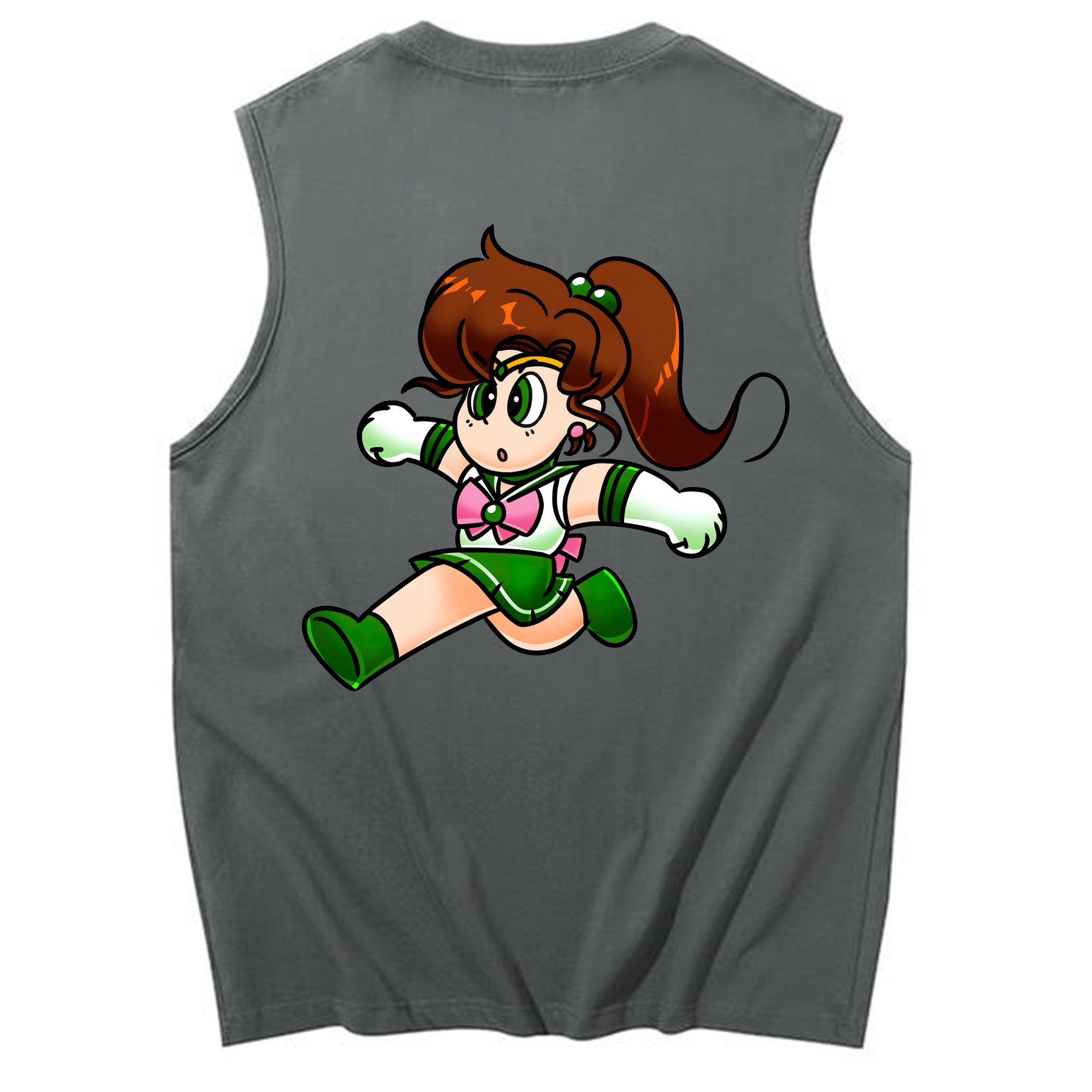 （画像用） 美少女戦士セーラームーン 木野 まこと きの まこと Sailor Moon Kino Makoto （セーラージュピター；Sailor Jupiter） コットン100％タンクトップ（背面プリント）